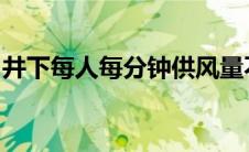 井下每人每分钟供风量不得少于4m3（4m3）