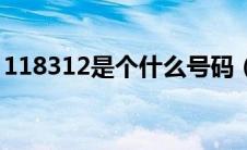 118312是个什么号码（118312是什么号码）