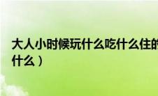 大人小时候玩什么吃什么住的什么房子等等（大人小时候玩什么）