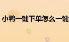 小鸭一键下单怎么一键发货（小鸭一件下单）