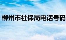 柳州市社保局电话号码（柳州市社保局电话）