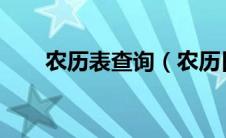 农历表查询（农历日历2021日历表）