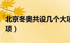 北京冬奥共设几个大项（北京冬奥会设几个大项）