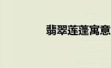 翡翠莲蓬寓意（莲蓬寓意）