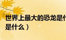 世界上最大的恐龙是什么（世界上最大的动物是什么）