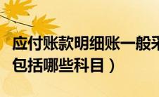 应付账款明细账一般采用的格式是（应收款项包括哪些科目）