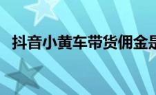 抖音小黄车带货佣金是多少（抖音小黄车）