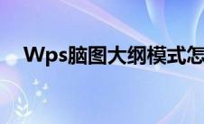 Wps脑图大纲模式怎么保存（wps脑图）