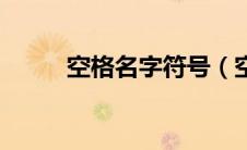 空格名字符号（空格名字怎么弄）