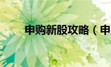 申购新股攻略（申购新股时间技巧）