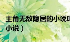 主角无敌隐居的小说叫什么（主角无敌隐居的小说）