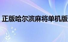 正版哈尔滨麻将单机版（哈尔滨麻将电脑版）
