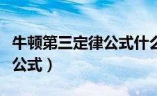 牛顿第三定律公式什么时候学（牛顿第三定律公式）