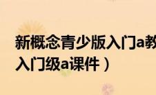 新概念青少版入门a教学大纲（新概念青少版入门级a课件）