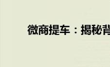 微商提车：揭秘背后的故事与细节