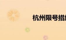 杭州限号措施全面解析