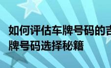 如何评估车牌号码的吉凶与好坏：全面解读车牌号码选择秘籍
