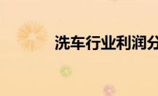 洗车行业利润分析与策略建议
