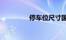 停车位尺寸国家标准详解