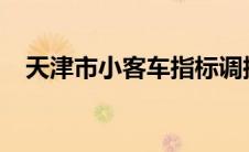 天津市小客车指标调控管理信息系统概览