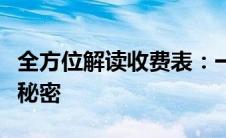 全方位解读收费表：一张表格涵盖所有费用的秘密